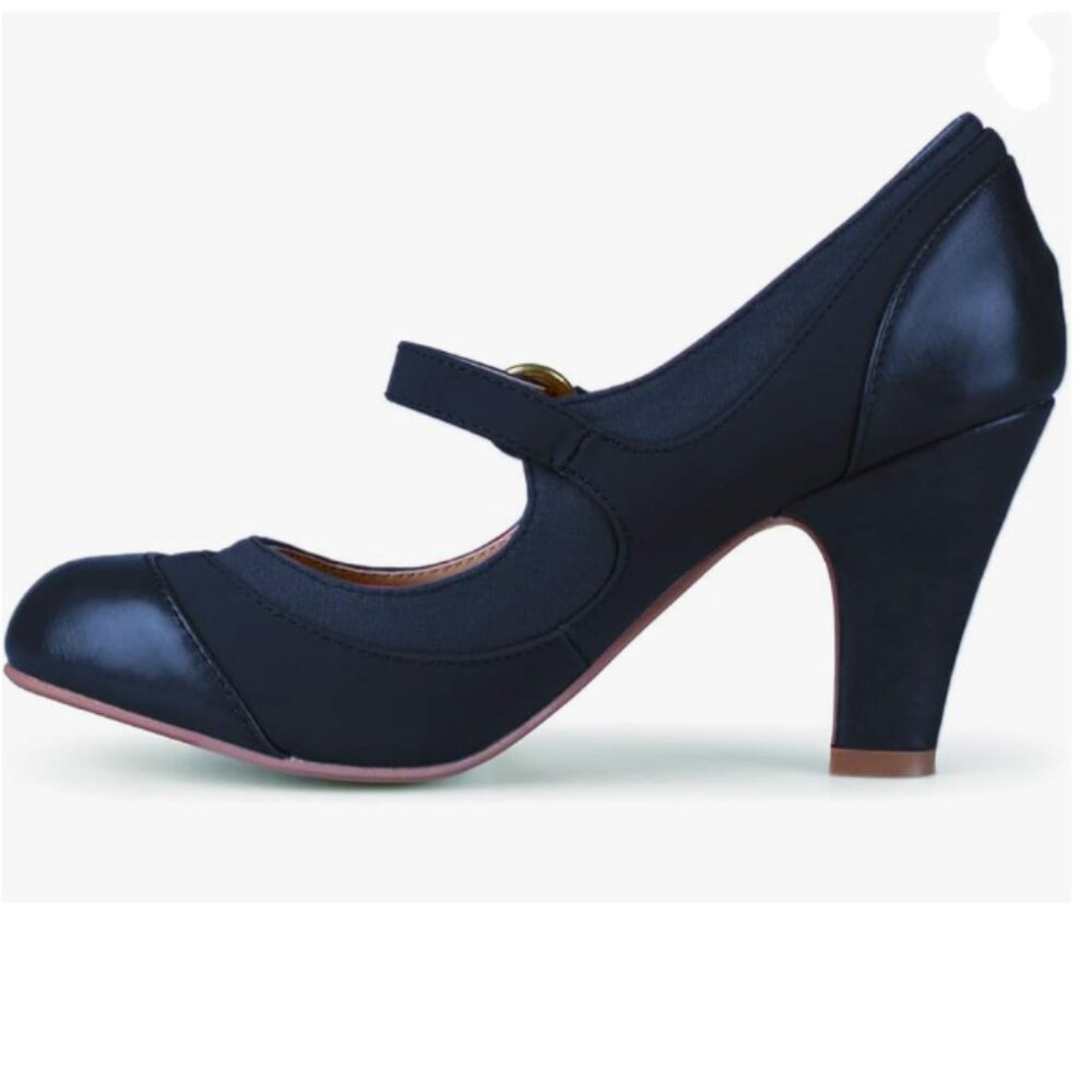 Classic Black Mary Jane Heels - Elegant Women's Pump